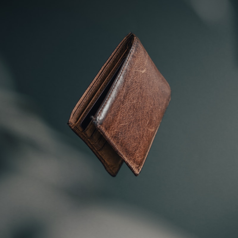 محفظة جلدية RFID — أسود