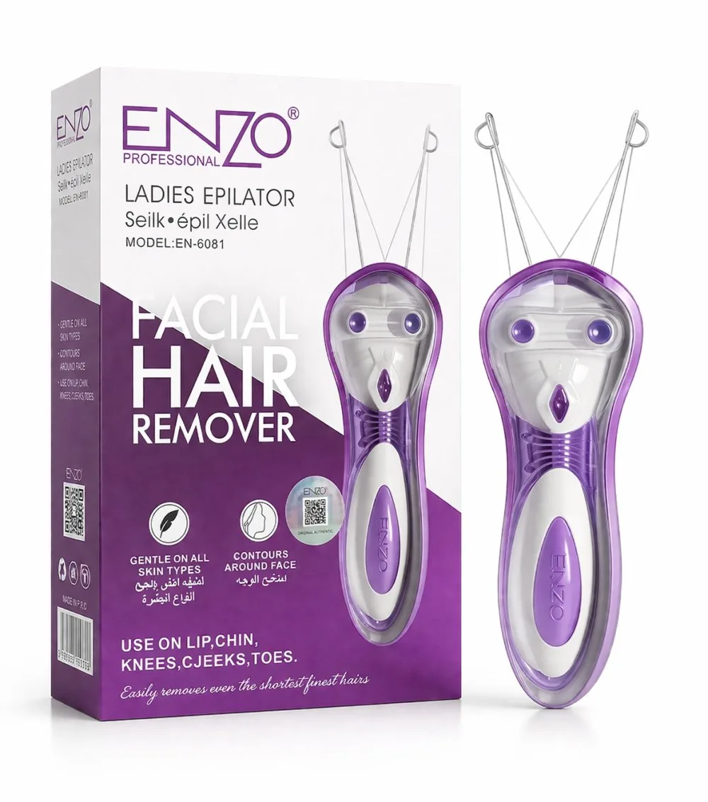 جهاز إزالة شعر الوجه والجسم بنظام الخيط (ENZO EN-6081) – بشرة ناعمة بلمسة احترافية