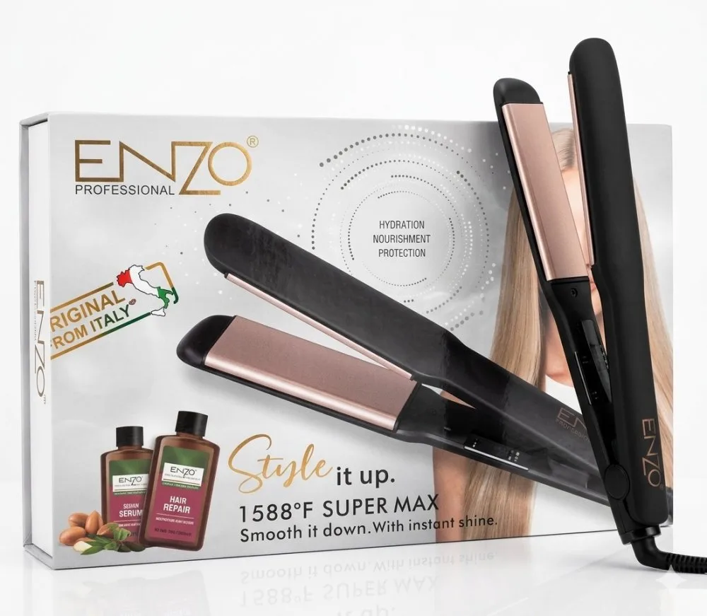 مكواة الشعر الاحترافية ENZO Professional Super Max - لإطلالة صالونات فائقة النعومة